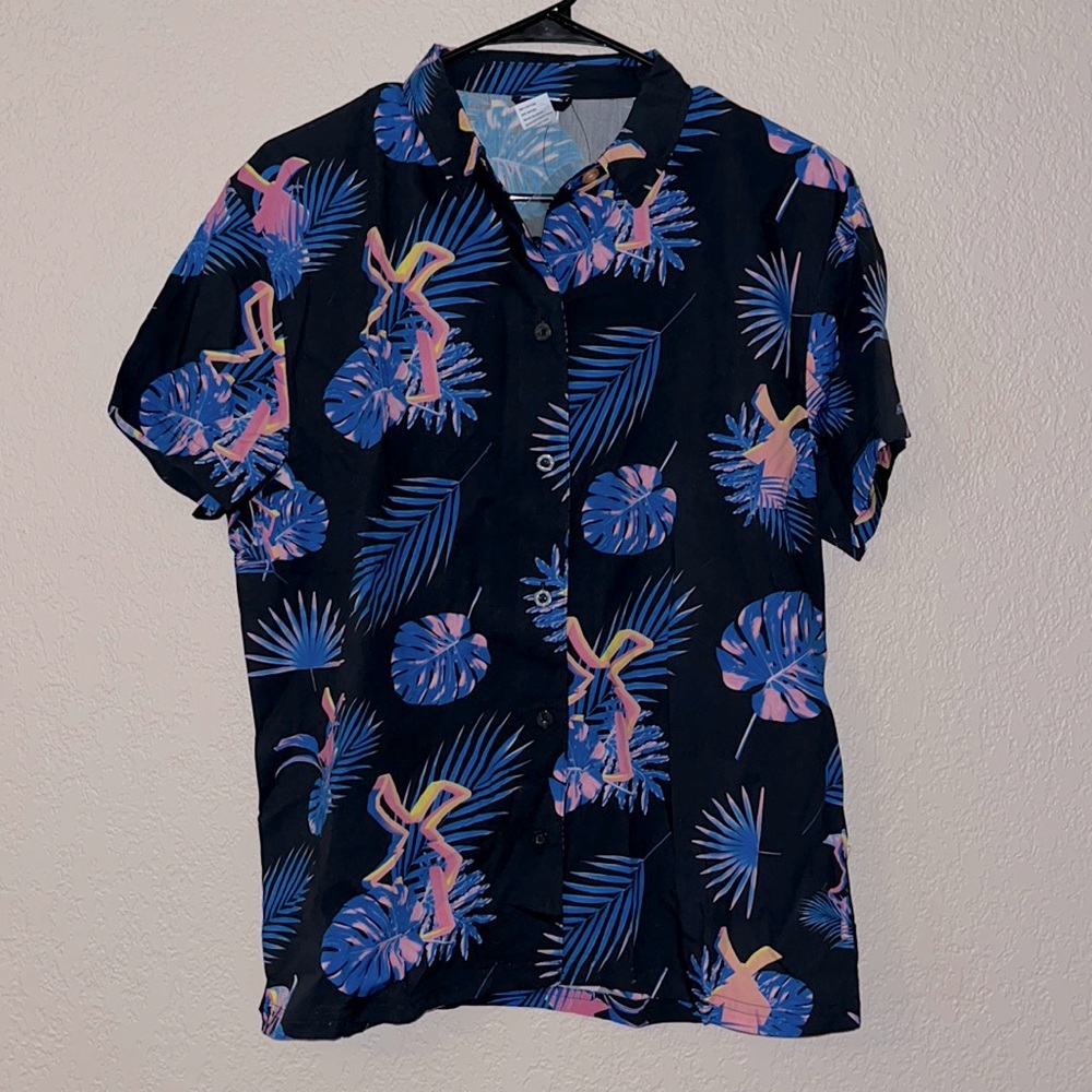 Dutch Bros Tropical Button Up